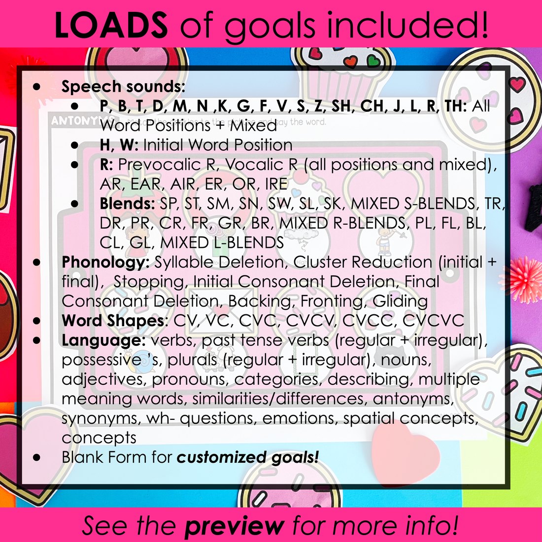 Valentine's Day say and play activity for speech therapy – image 4