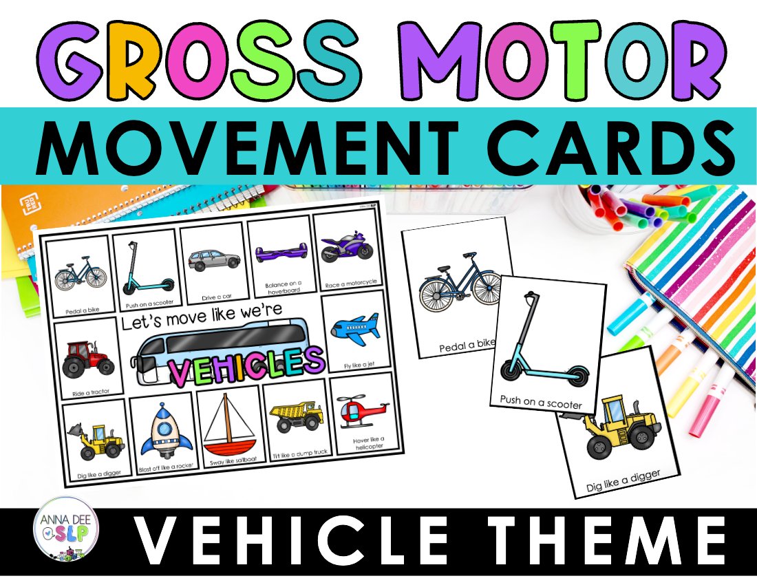 Vehicle movement cards for speech therapy preview page 1