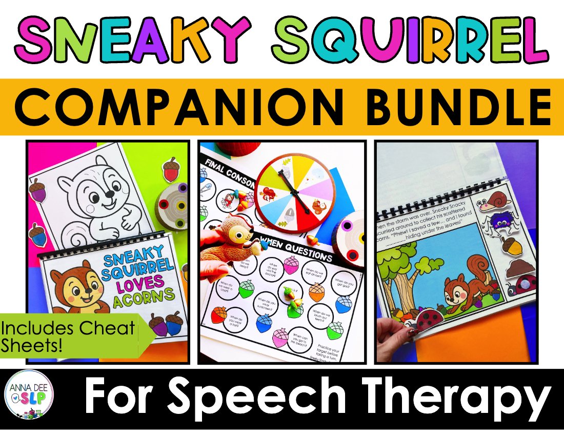 Sneaky Snacky Squirrel Story and Game Bundle for speech therapy preview page 1