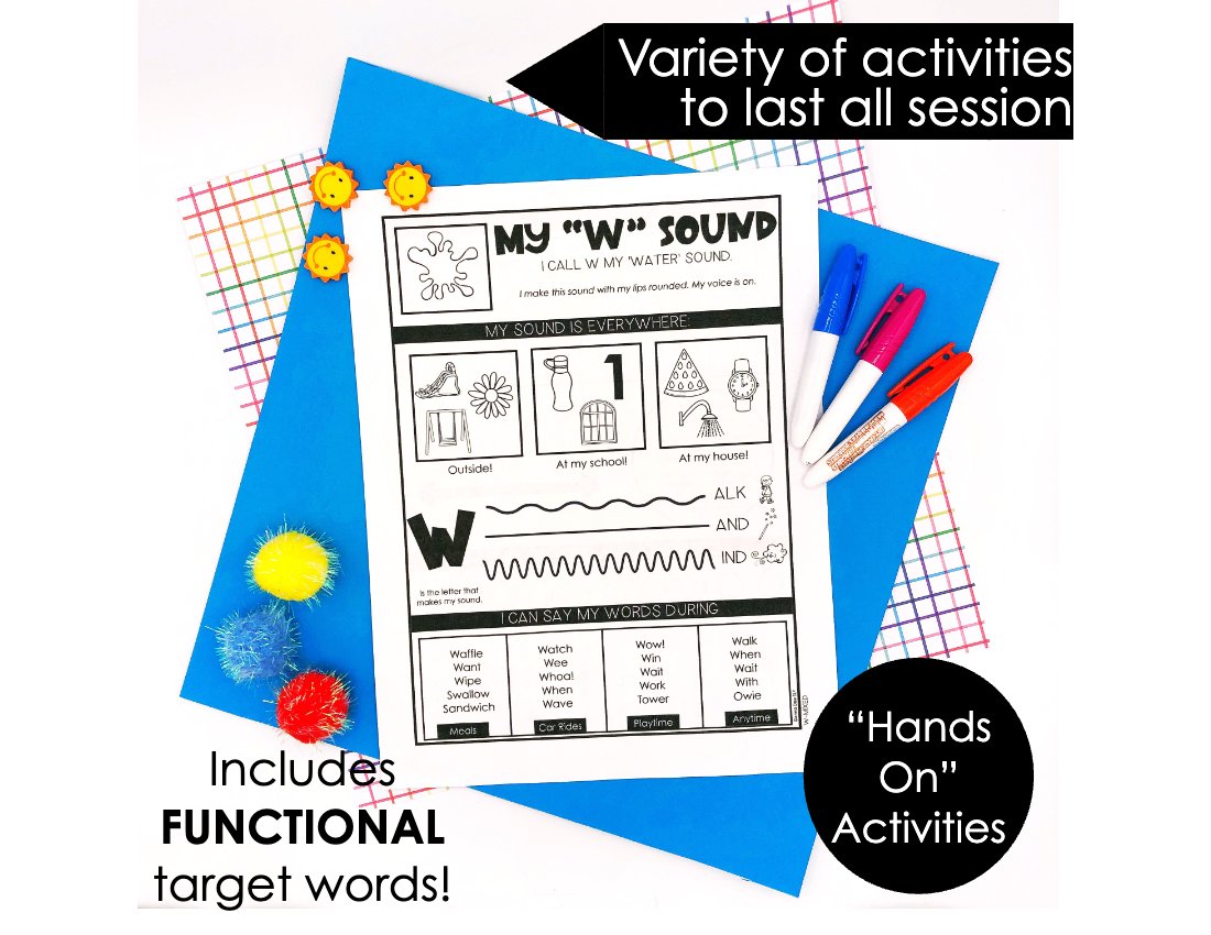 One Page Articulation Carryover Worksheets for speech therapy preview page 2