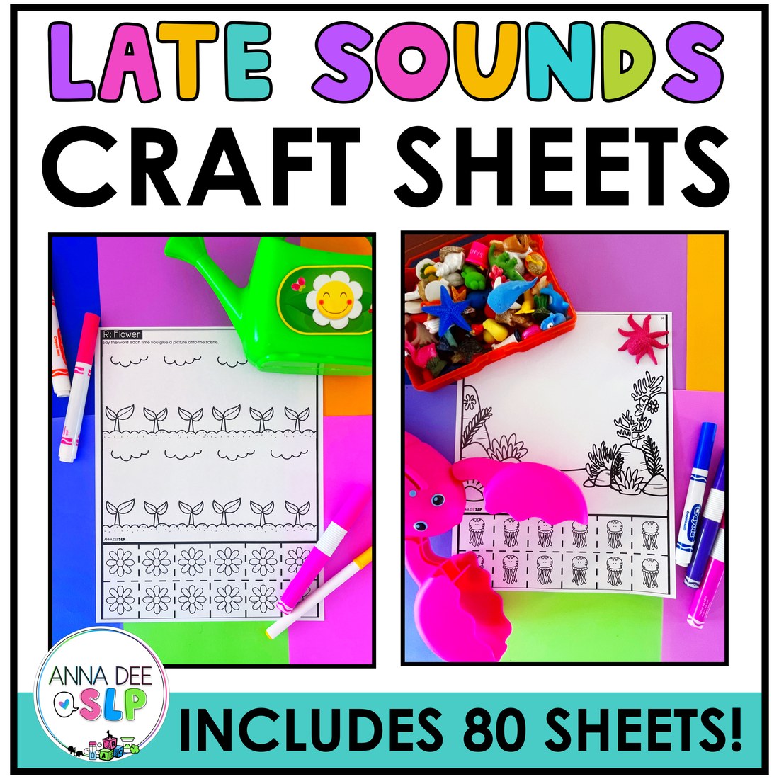 Late Sounds Craft Sheets for speech therapy