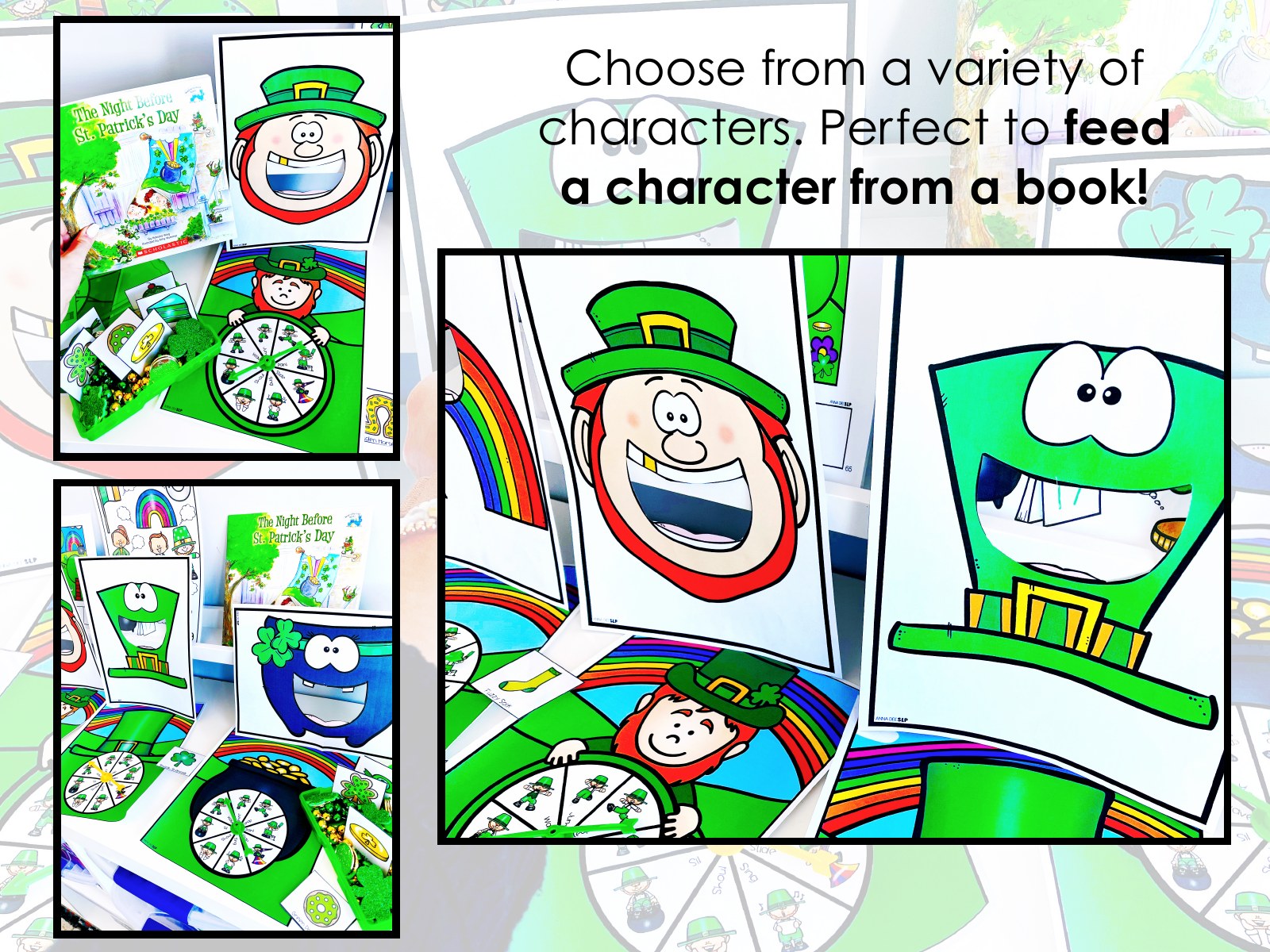 St. Patrick's Day Interactive Feeding Game for speech therapy preview page 3