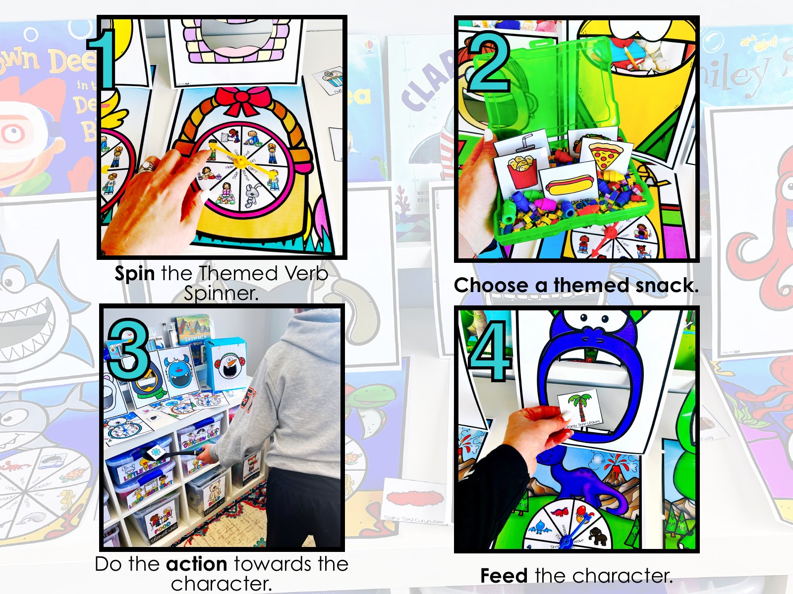 Interactive Feeding Games Bundle for speech therapy preview page 2