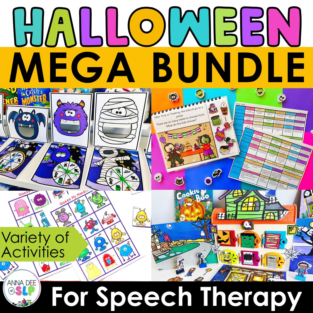 Halloween Activities Bundle for speech therapy