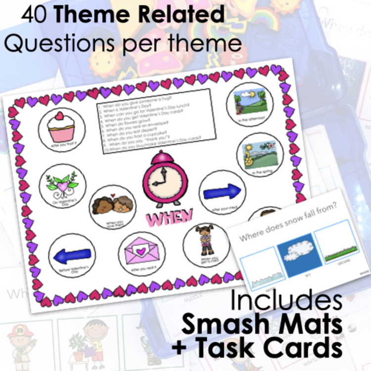 WH Questions and PlayDough Bundle for speech therapy – image 2