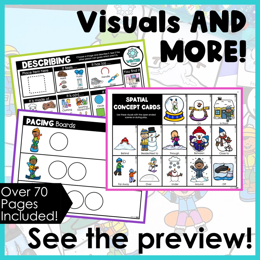 Winter Activities and Worksheets for speech therapy – image 4