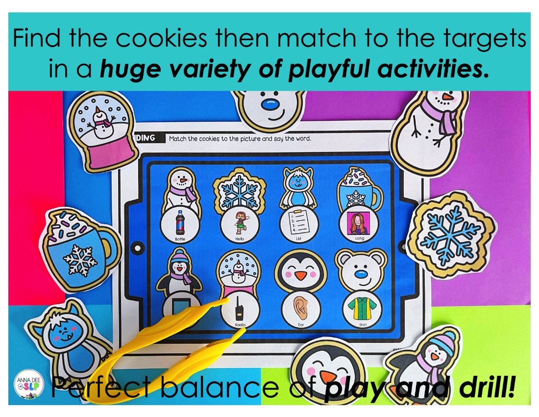 Winter say and play activity for speech therapy preview page 2