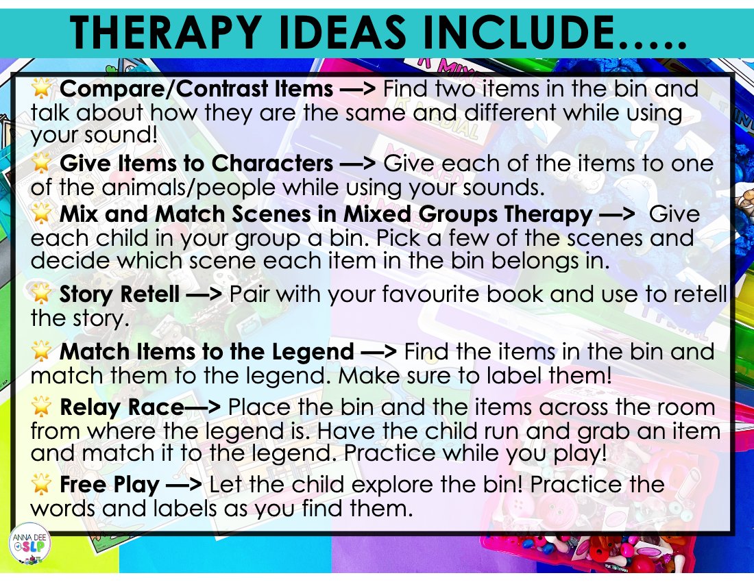 Articulation Sensory Bins BUNDLE for speech therapy preview page 12