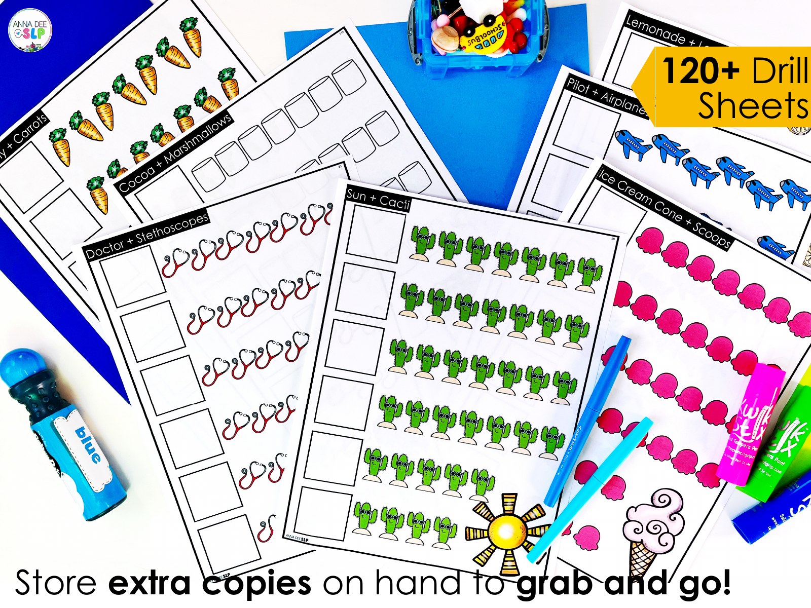 High Trial Worksheets for speech therapy preview page 3