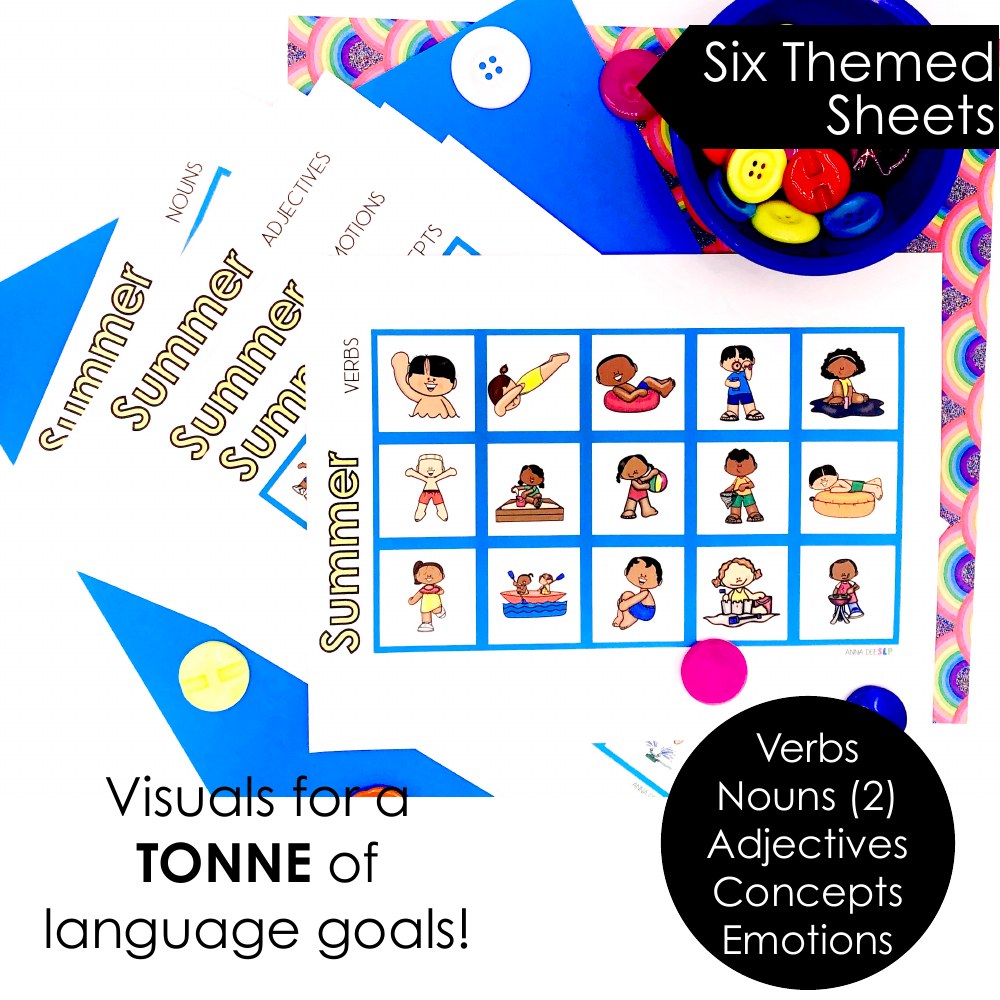 Summer Visual Supports for speech therapy preview page 3