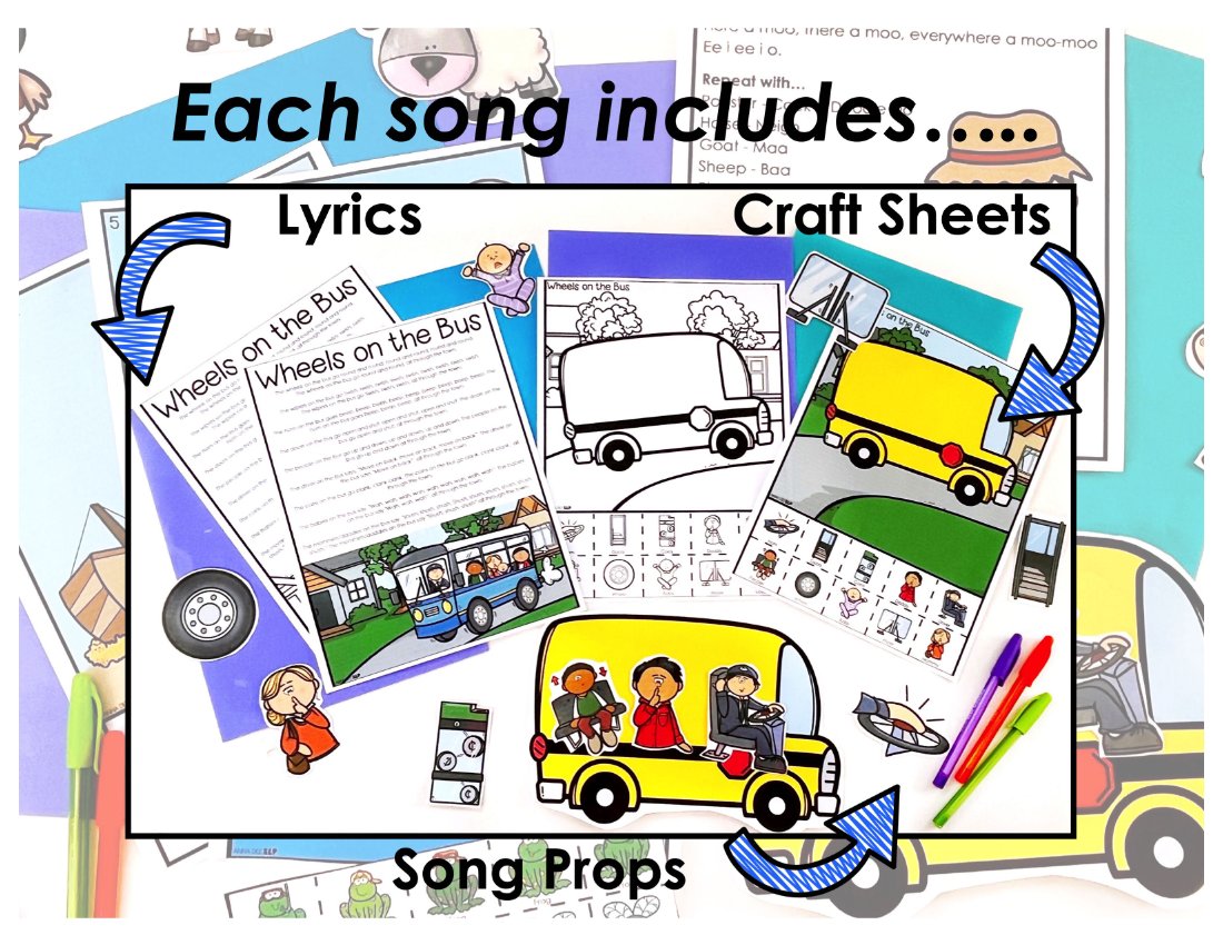 Song Companions and Props for speech therapy preview page 4