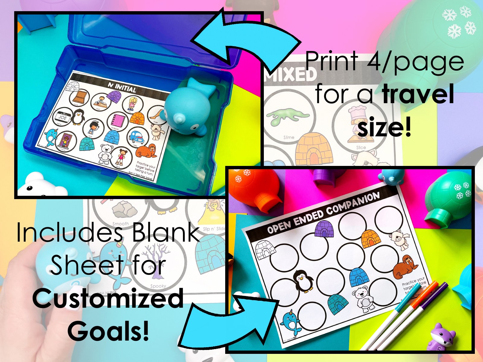 Polar Sort and Seek Toy Companion for speech therapy preview page 4