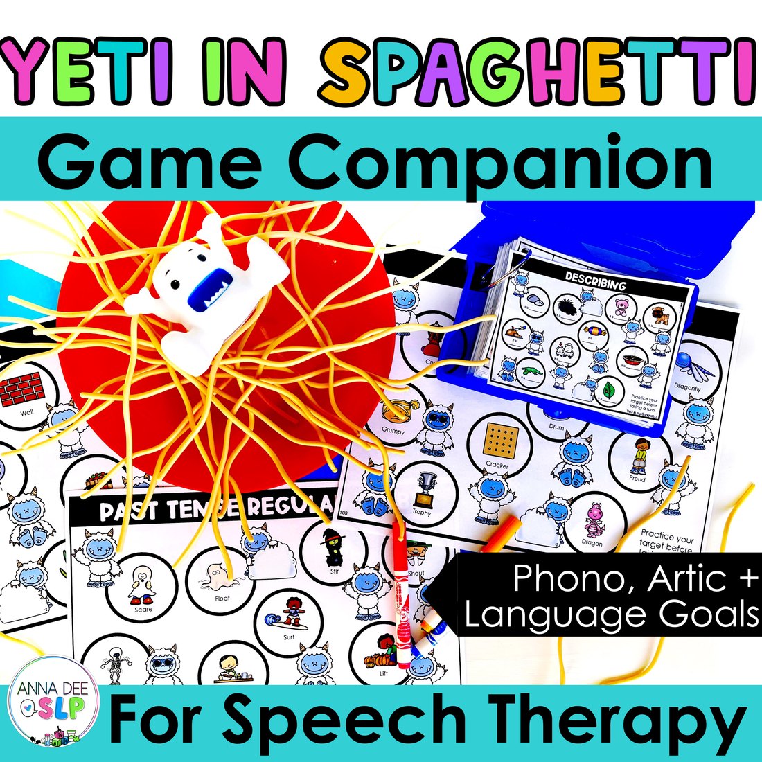 Yeti in my Spaghetti game companion for speech therapy