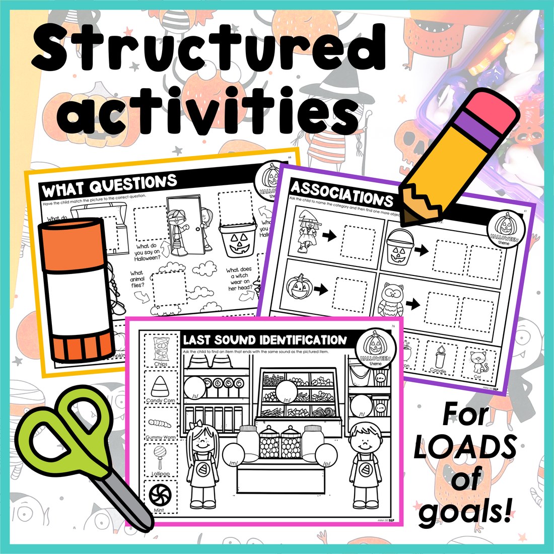 Halloween Activities and Worksheets for speech therapy – image 2