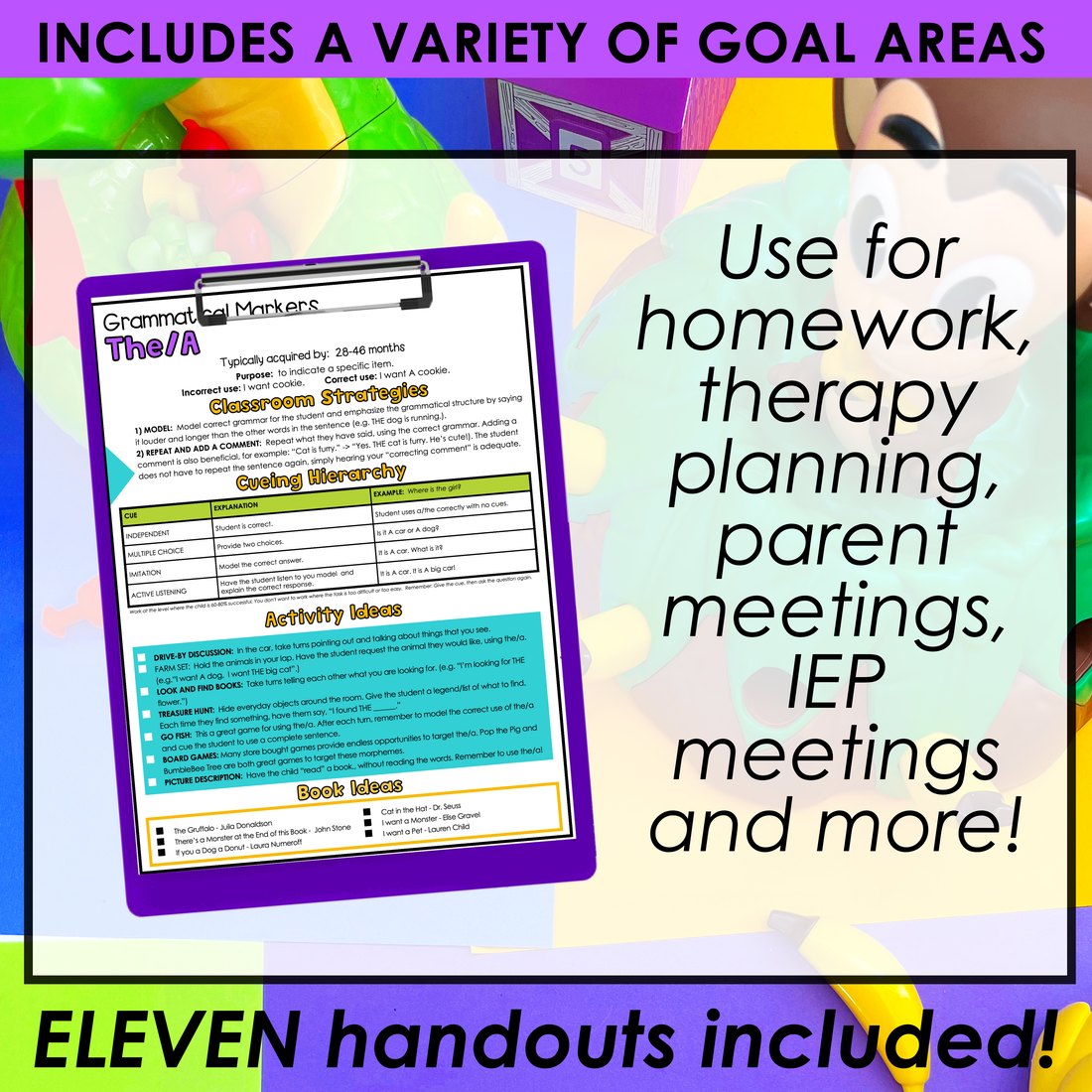 Grammar Handouts for speech therapy – image 3
