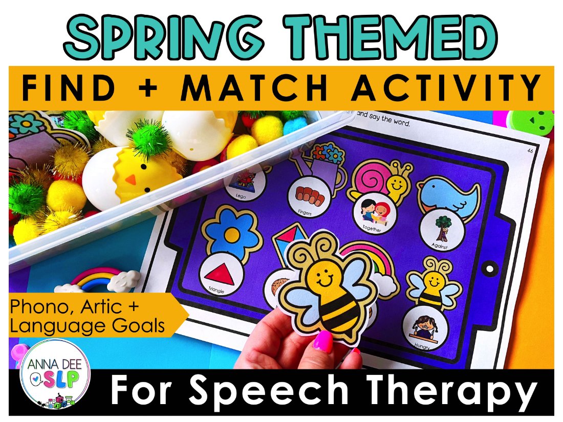 Spring say and play activity for speech therapy preview page 1