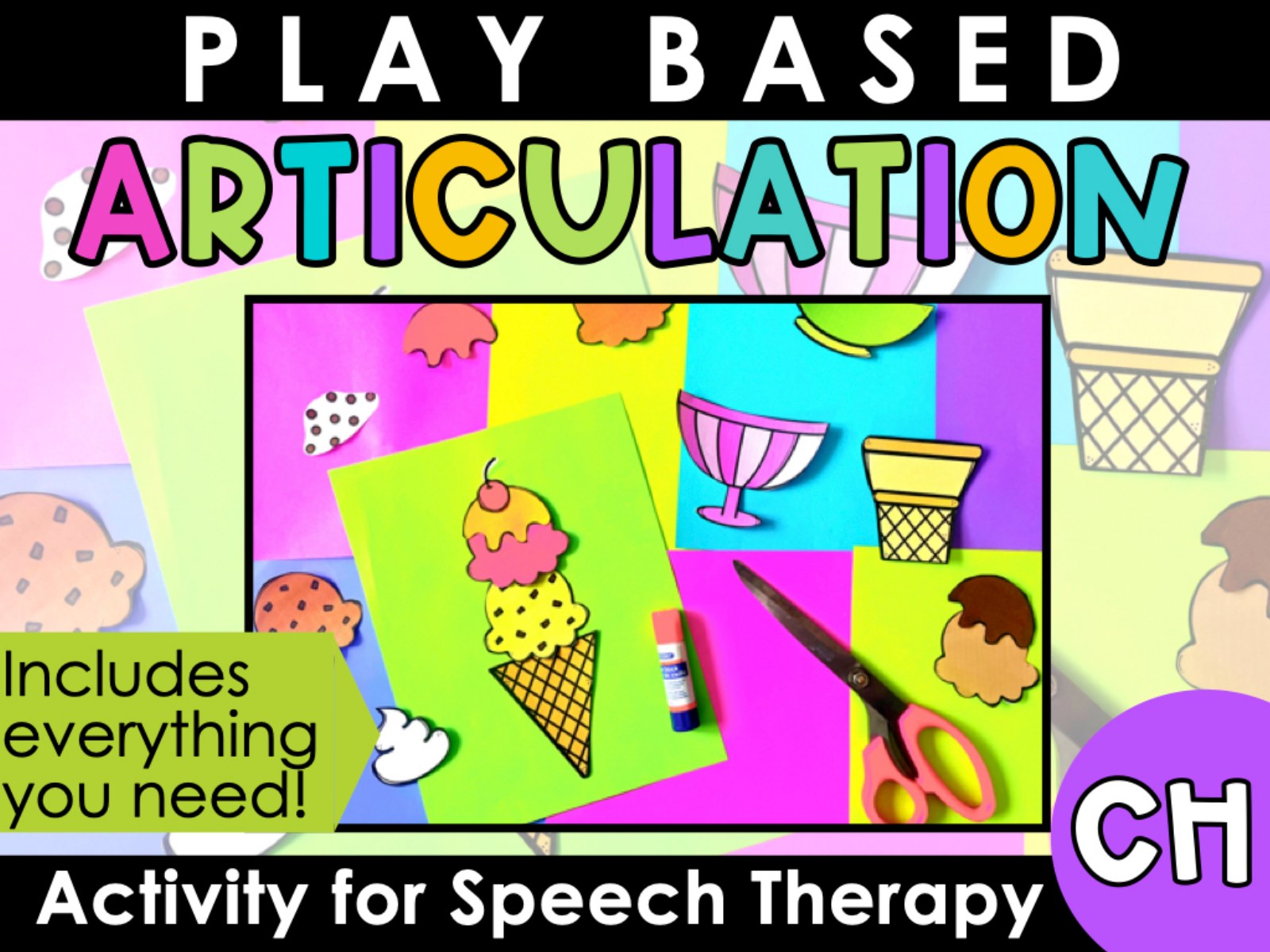CH Articulation Craft for speech therapy preview page 1