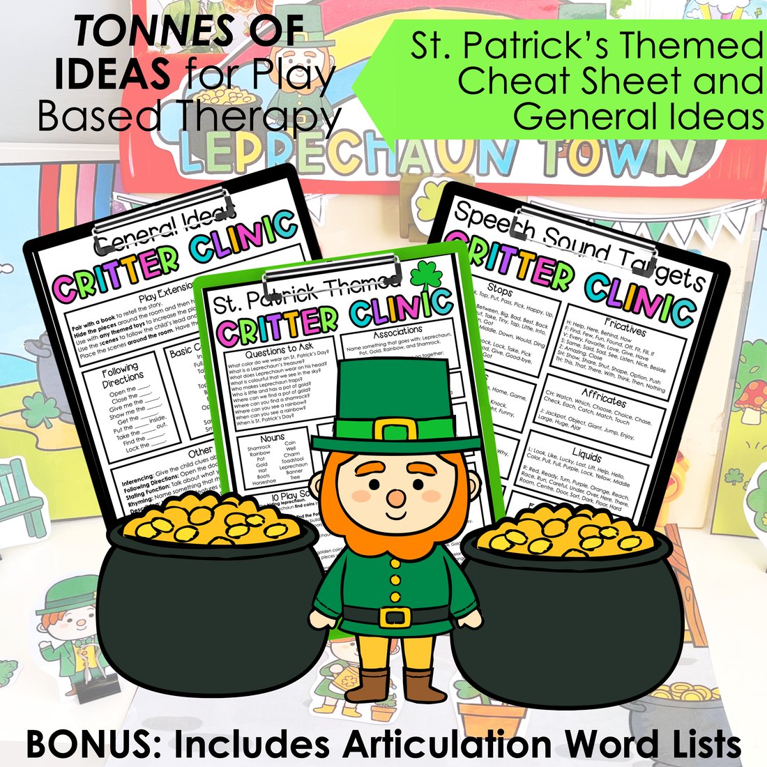 St. Patrick's Day Critter Clinic speech therapy toy companion – image 4