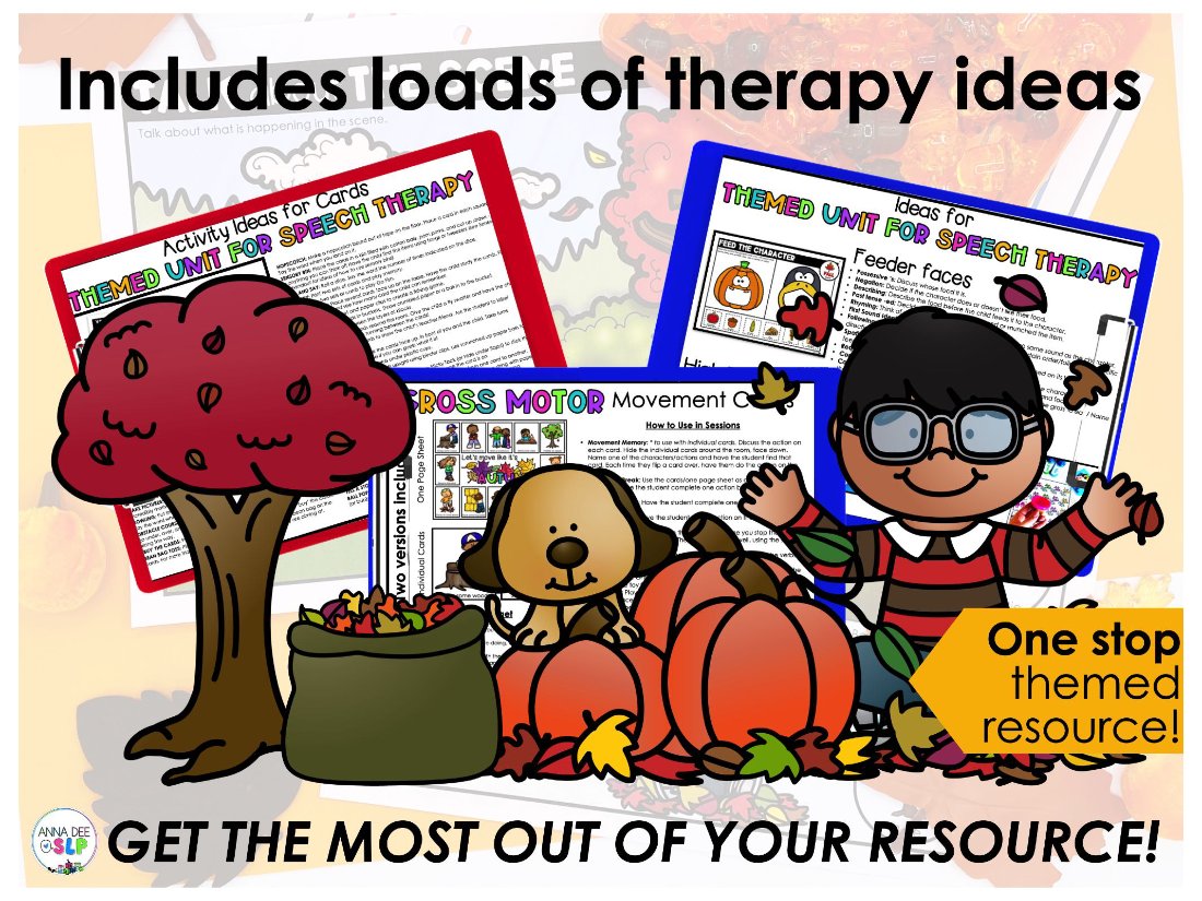 Fall Activities and Worksheets for speech therapy preview page 8