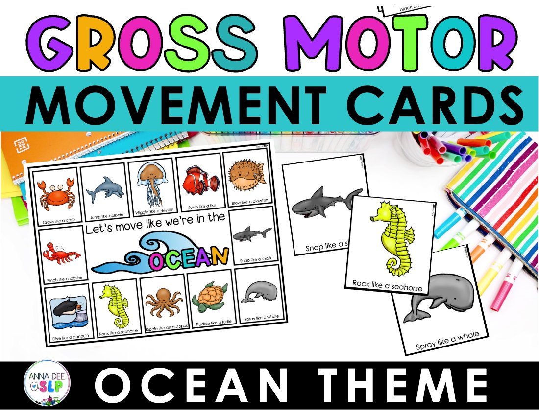 Ocean movement cards for speech therapy preview page 1