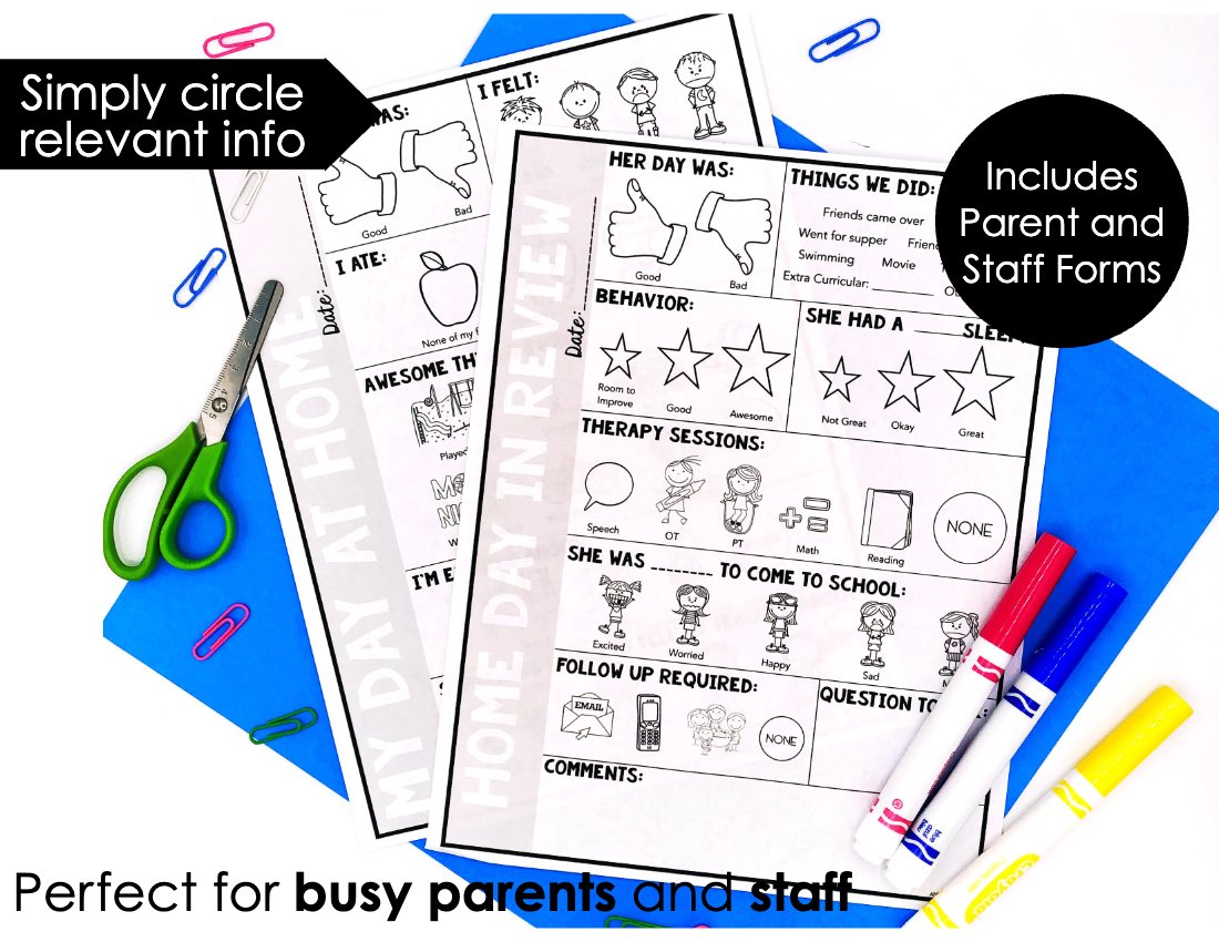 Back to School Communication Log and Social Story for speech therapy preview page 4