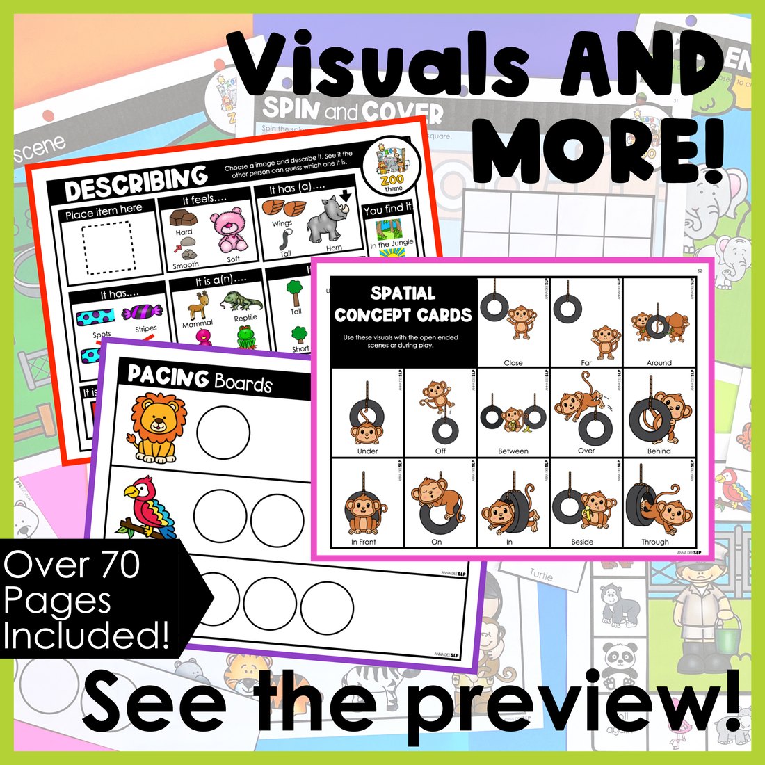 Zoo Activities and Worksheets for speech therapy – image 4