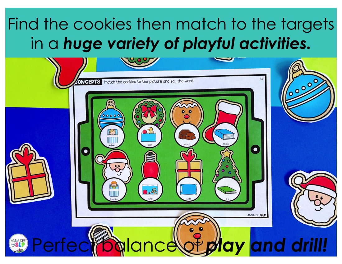 Christmas say and play activity for speech therapy preview page 2