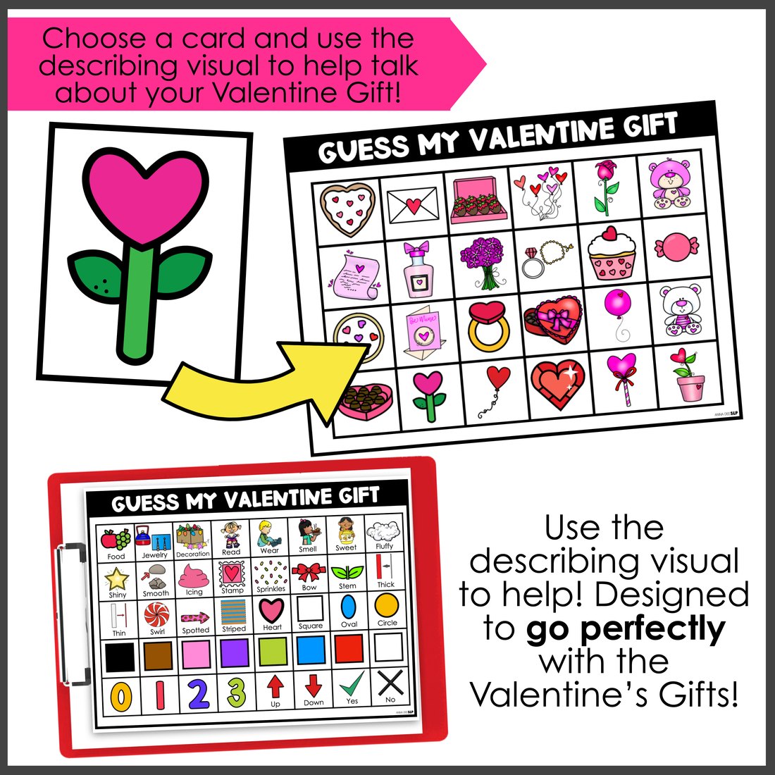 Valentine's Day Describing Game for speech therapy – image 3