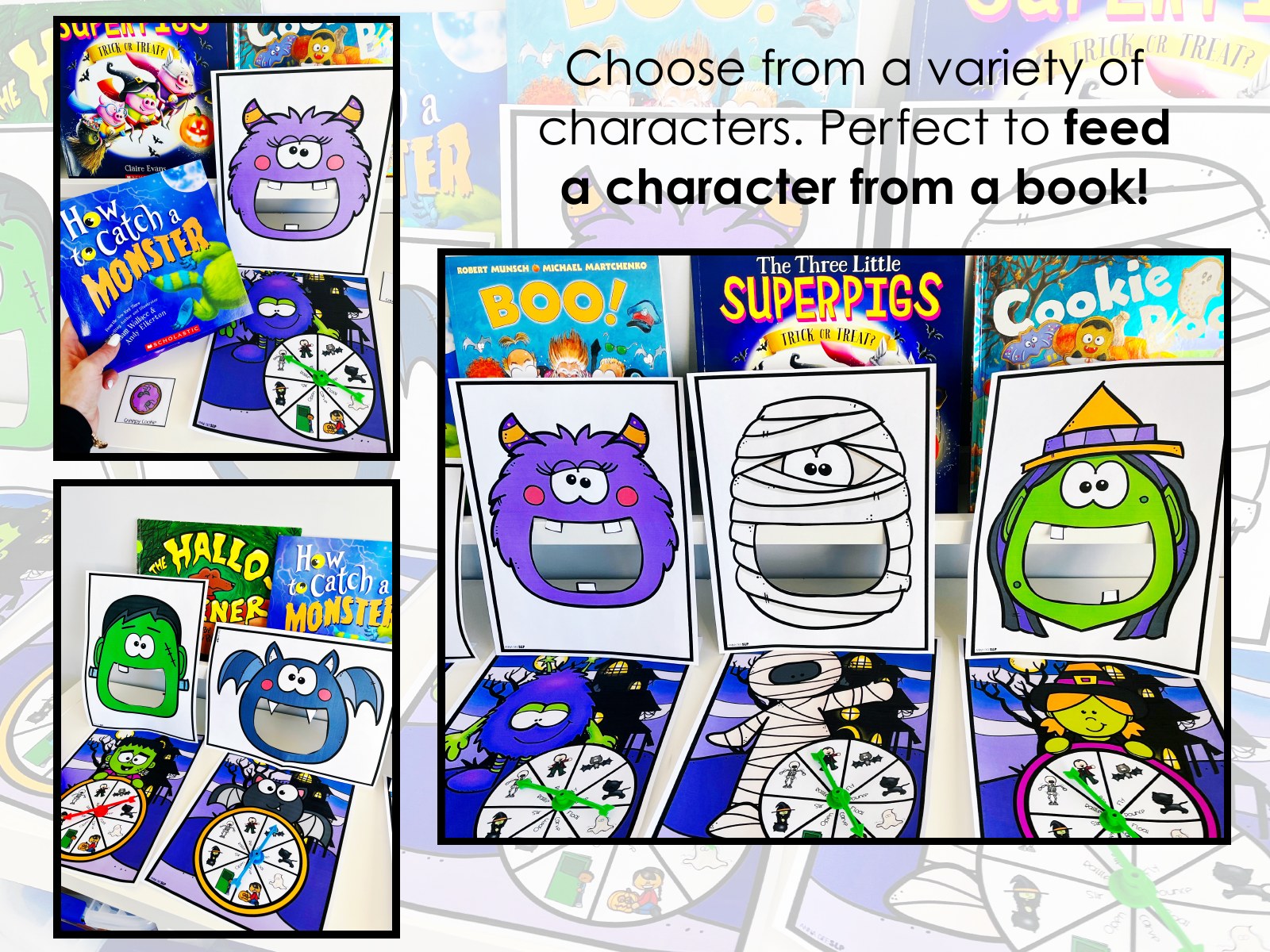 Halloween Interactive Feeding Game for speech therapy preview page 3