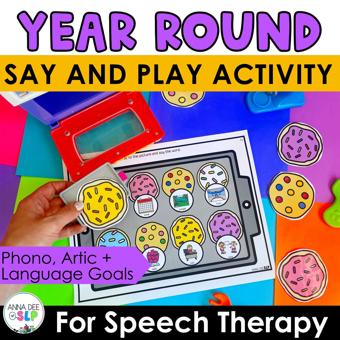 Year Round say and play activity for speech therapy