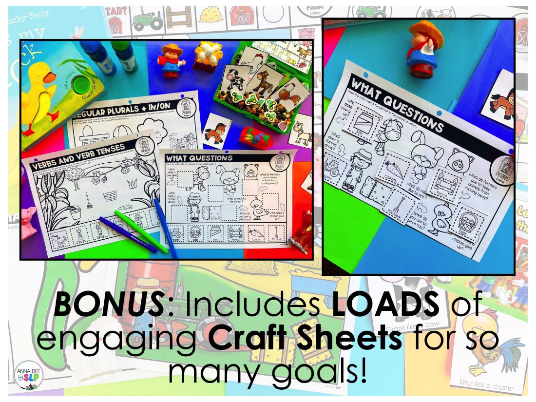 Farm Activities and Worksheets for speech therapy preview page 8