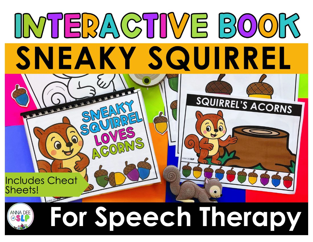Sneaky Snacky Squirrel Interactive Story for speech therapy preview page 1