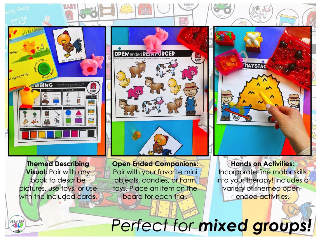 Farm Activities and Worksheets for speech therapy preview page 5