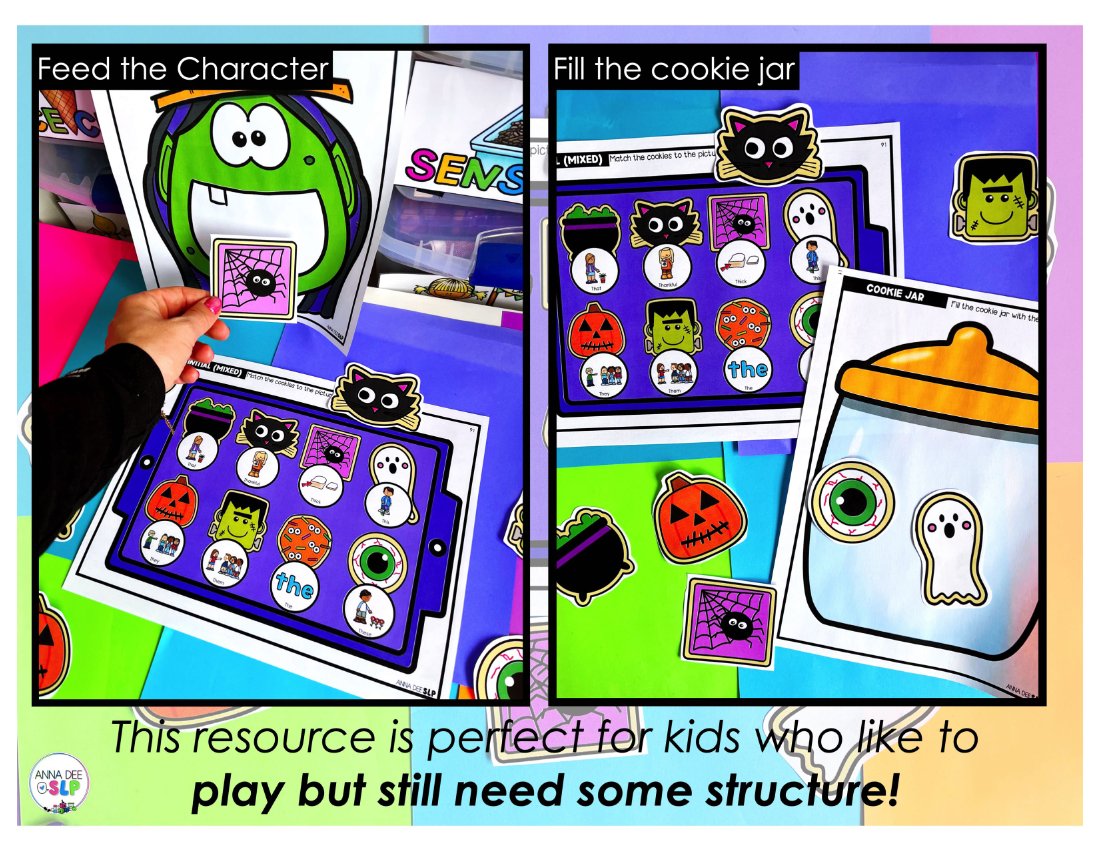 Halloween say and play activity for speech therapy preview page 6