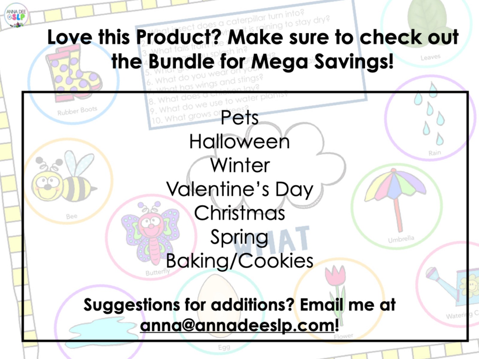 Spring WH Questions and PlayDough Mats for speech therapy preview page 5