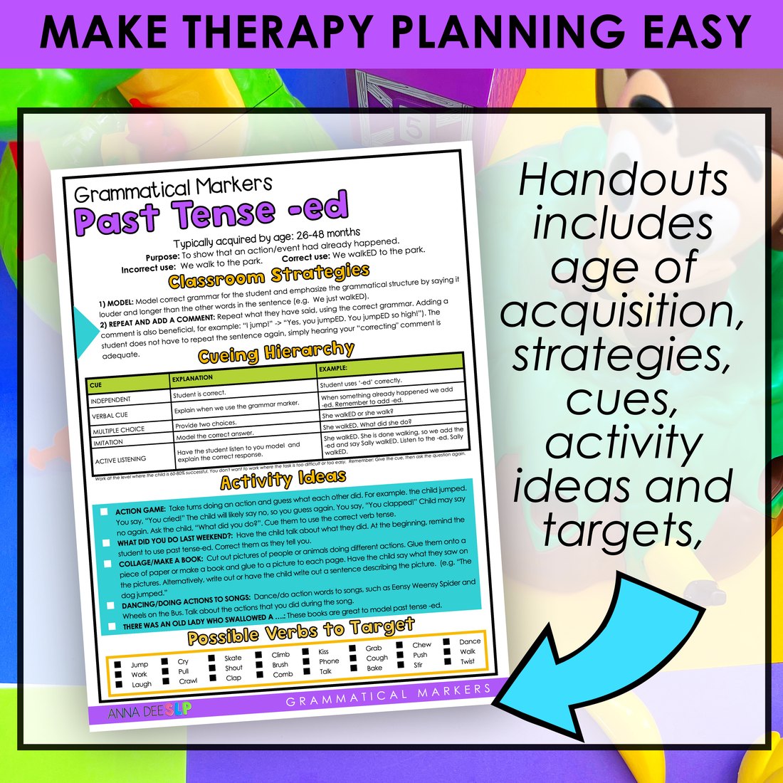 Grammar Handouts for speech therapy – image 2