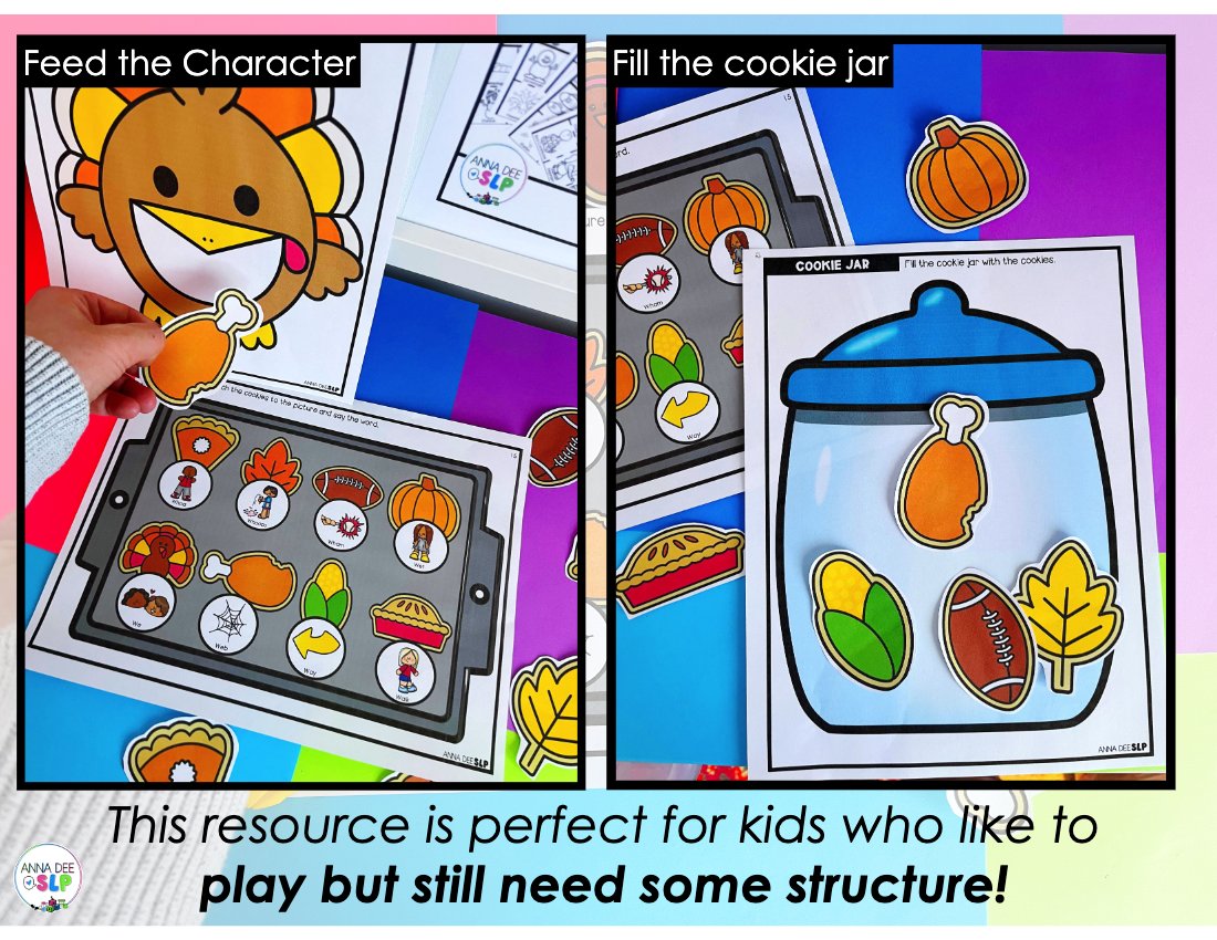 Thanksgiving say and play activity for speech therapy preview page 6