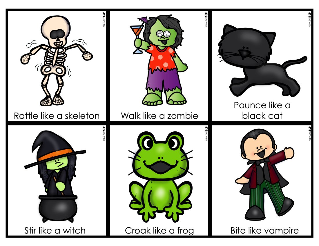 Gross motor movement cards bundle for speech therapy preview page 7
