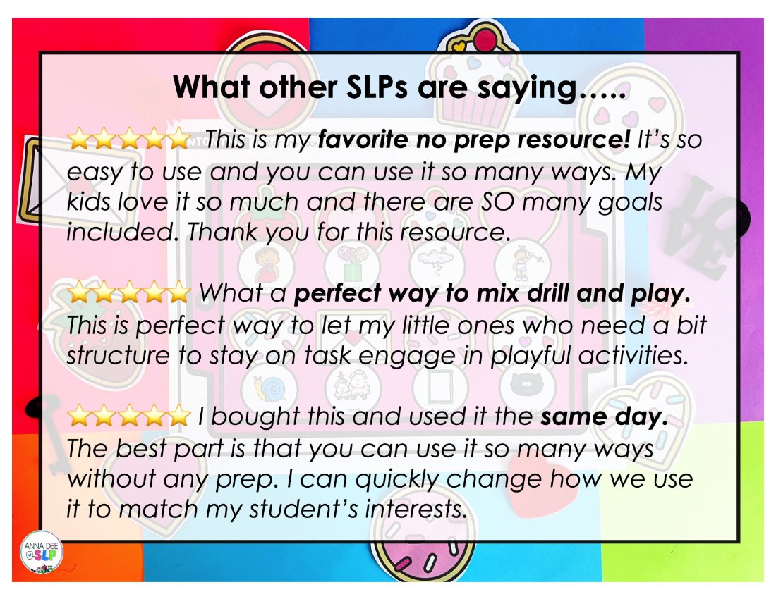 Valentine's Day say and play activity for speech therapy preview page 10