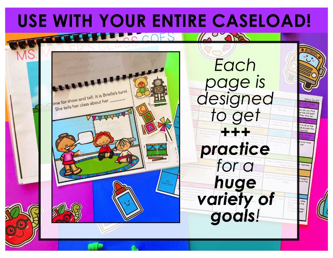 Back to School Interactive Story Book for speech therapy preview page 3