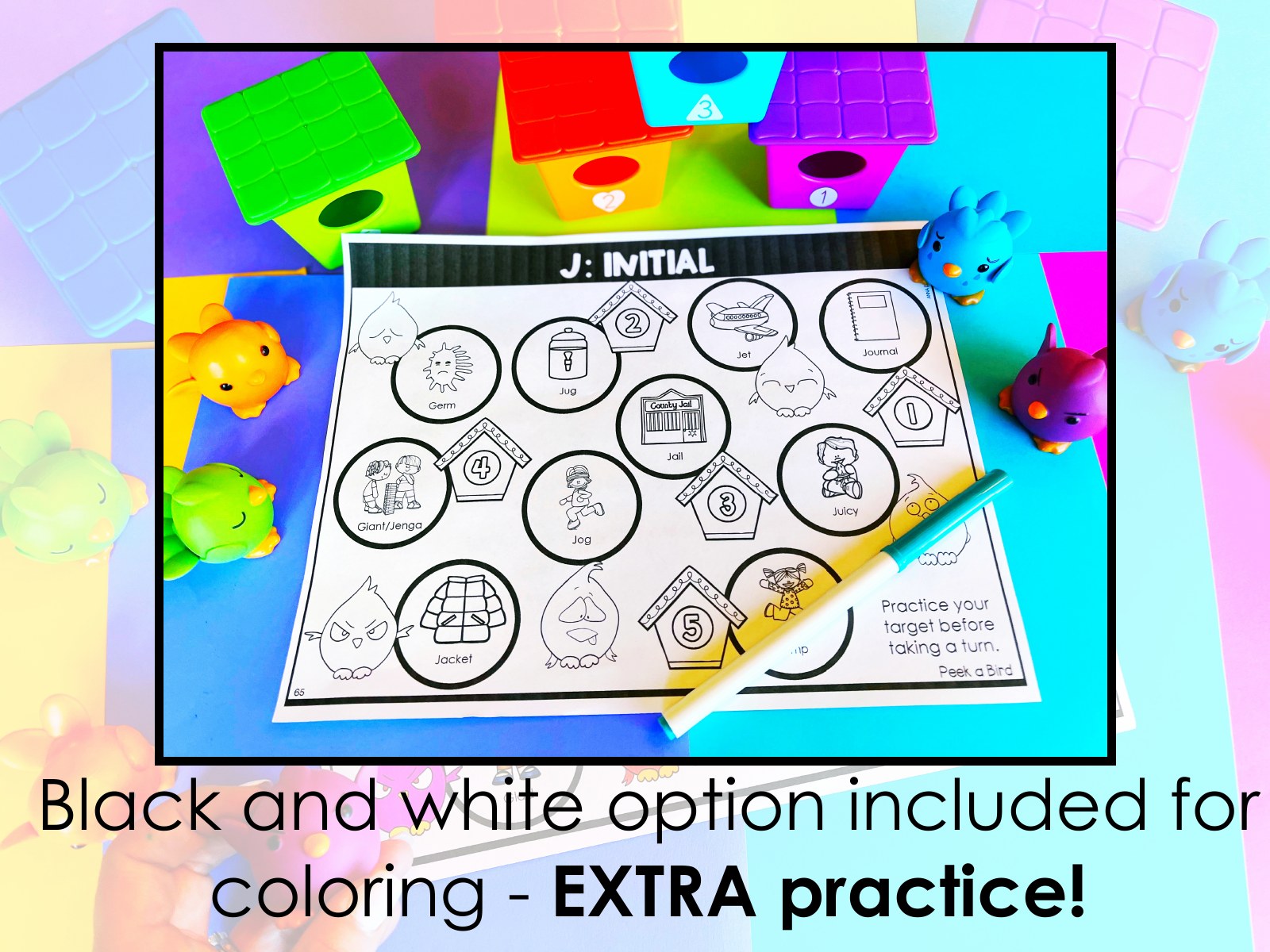Peek a Bird Toy Companion for speech therapy preview page 5