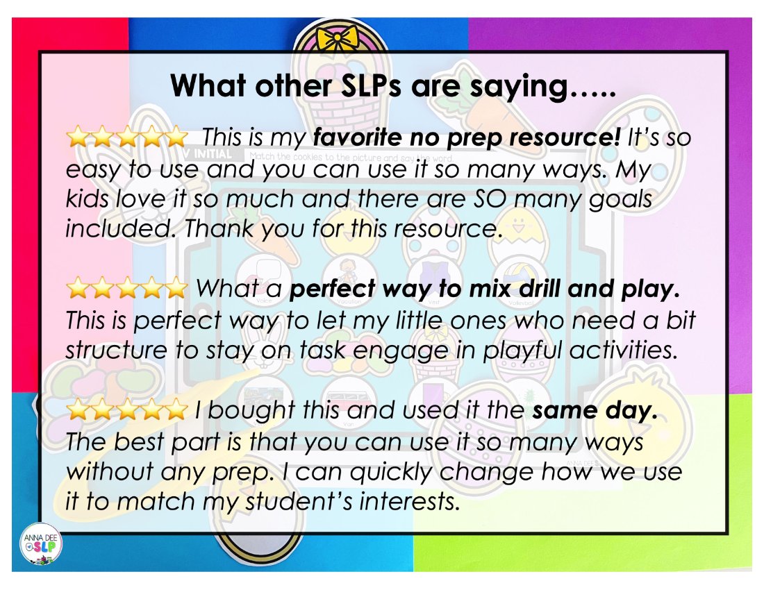 Easter say and play activity for speech therapy preview page 10