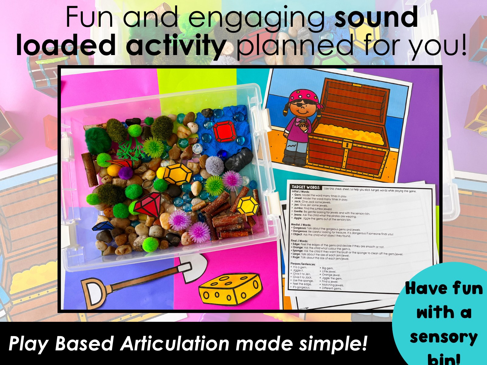 J Articulation Sensory Bin for speech therapy preview page 2