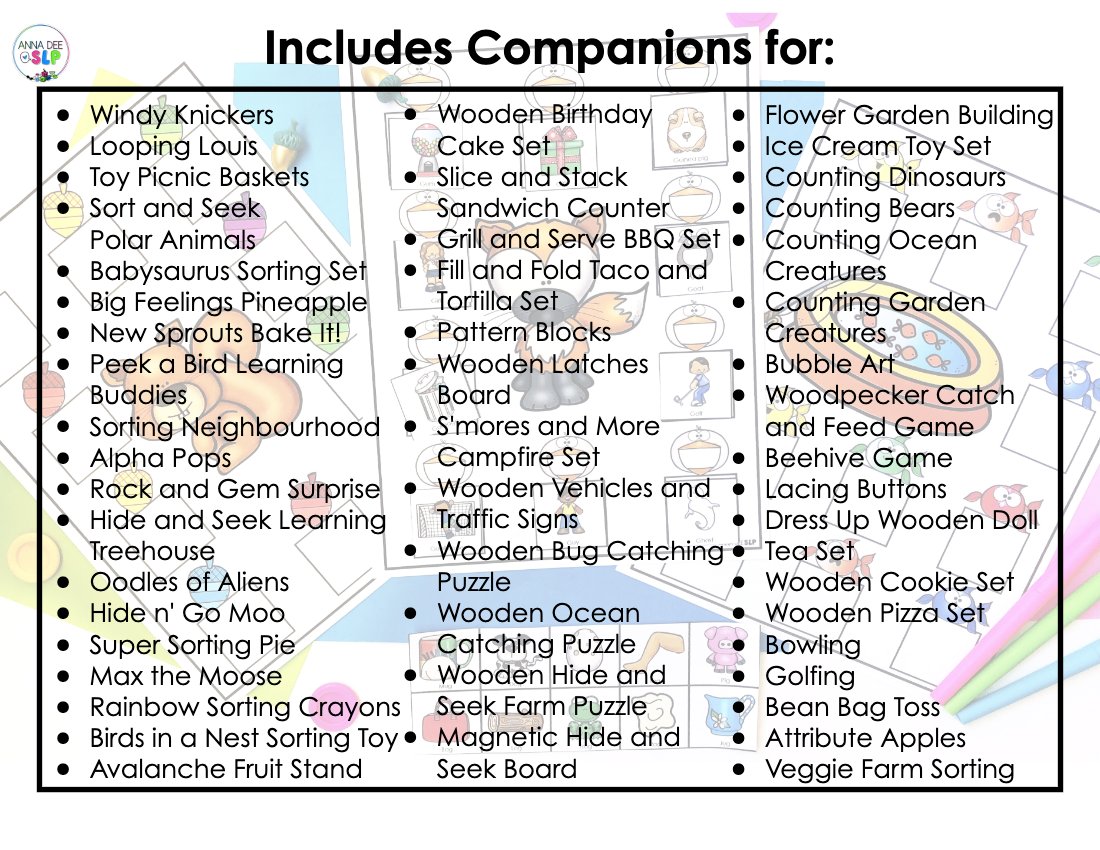 Speech therapy game and toy companions preview page 10