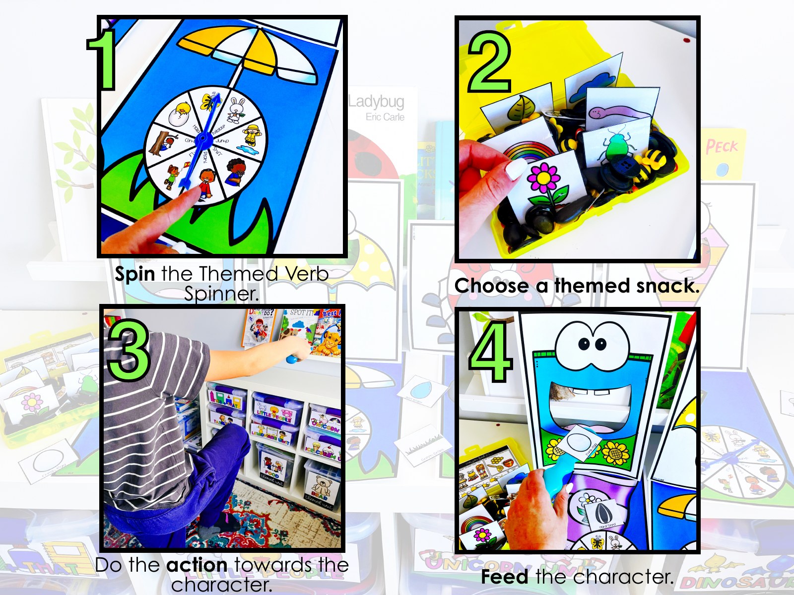 Spring Interactive Feeding Game for speech therapy preview page 2