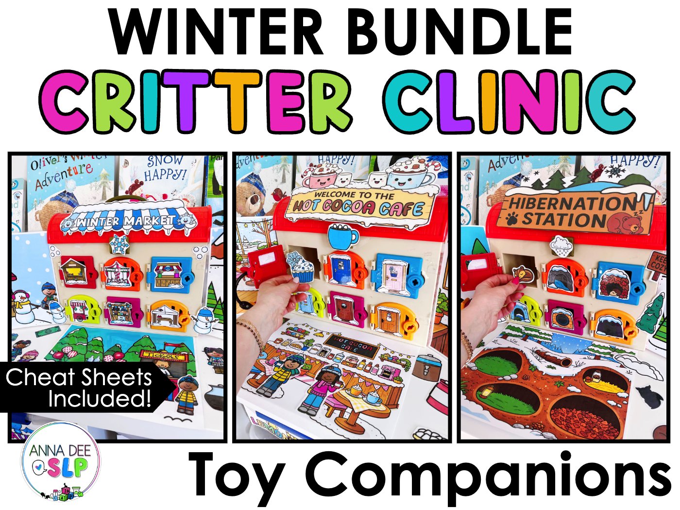 Critter Clinic Winter Bundle for speech therapy preview page 1
