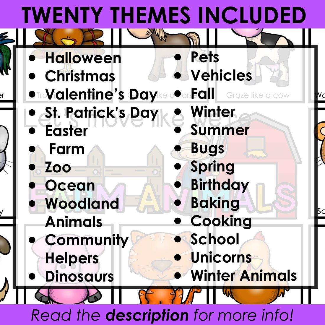 Gross motor movement cards bundle for speech therapy – image 4