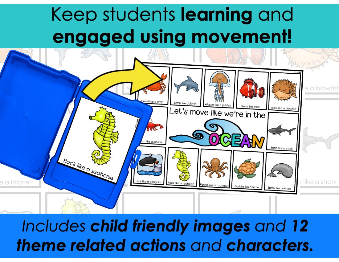 Ocean movement cards for speech therapy preview page 3