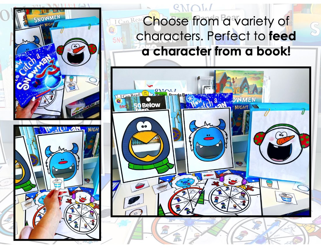 Winter Interactive Feeding Game for speech therapy preview page 3