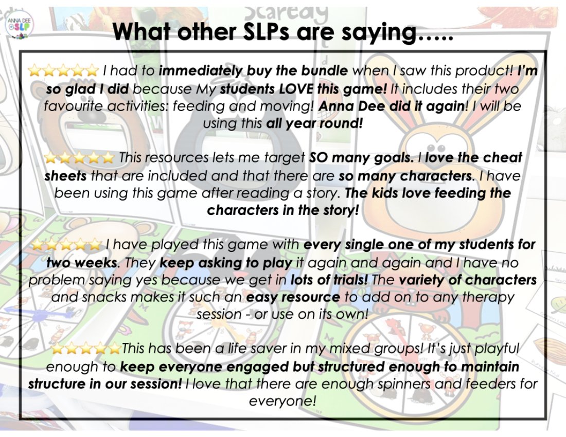 Forest Interactive Feeding Game for speech therapy preview page 7
